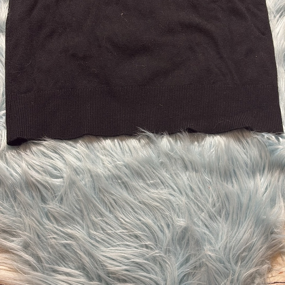 Max Studio Black Ruffle Trim Sweater sz S - Picture 5 of 7
